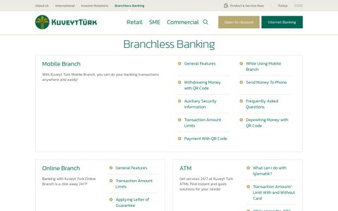 Branchless Banking | Kuveyt Türk Katılım Bankası