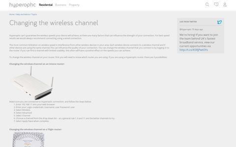 Changing the wireless channel