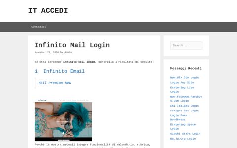 Infinito Mail Login - ItAccedi