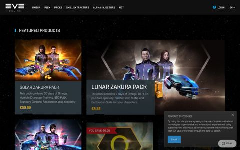 EVE Online Store (Game Time, PLEX, Packs) & Account ...