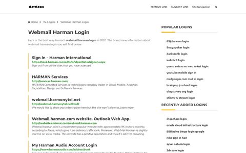 Webmail Harman Login ❤️ One Click Access - iLoveLogin