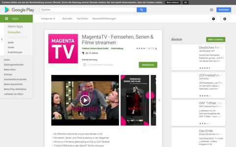 MagentaTV - Fernsehen, Serien & Filme streamen – Apps bei ...