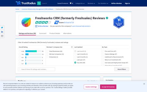 Freshworks CRM (formerly Freshsales) Reviews & Ratings 2020