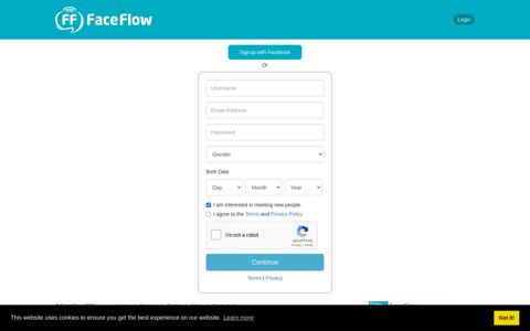 Sign up for Free | FaceFlow