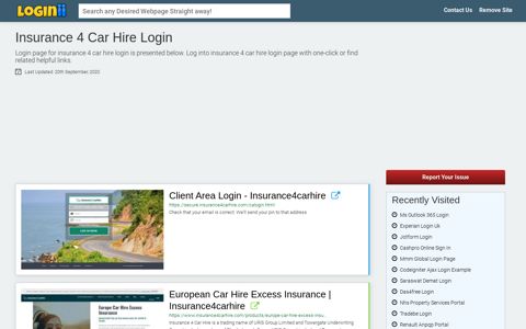 Insurance 4 Car Hire Login - Loginii.com
