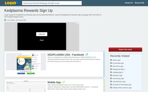Kedplasma Rewards Sign Up - Loginii.com