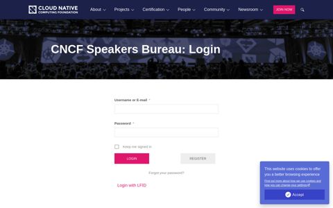 CNCF Speakers Bureau: Login | Cloud Native Computing ...