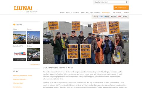 Members - Laborers' International Union of North America