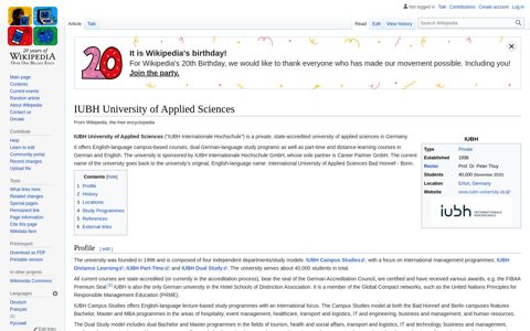 IUBH University of Applied Sciences - Wikipedia