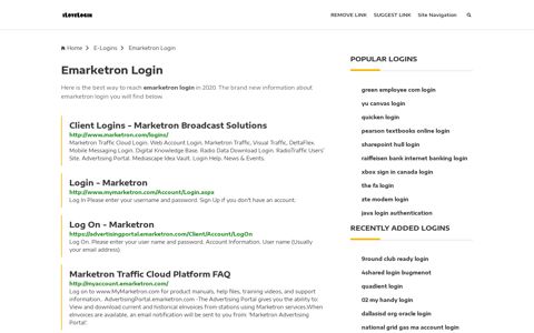 Emarketron Login ❤️ One Click Access - iLoveLogin