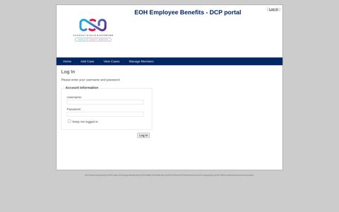 Log In - EOH Employee Benefits - DCP portal
