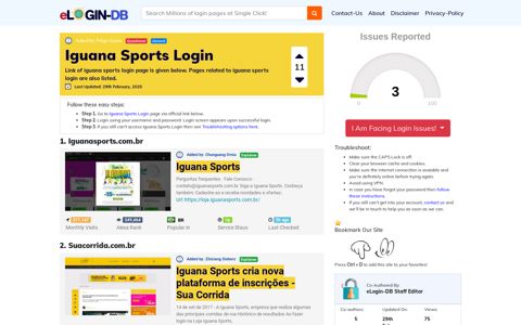 Iguana Sports Login - A database full of login pages from all over the ...