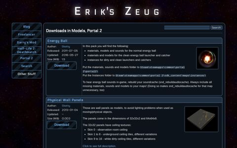 Downloads in Models, Portal 2 - Erik's Zeug