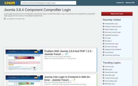 Joomla 3.8.4 Component Comprofiler Login - Loginii.com