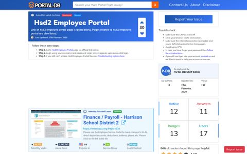 Hsd2 Employee Portal