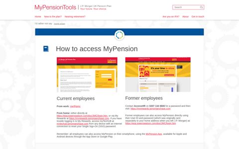 How to access MyPension - MyPension Tools