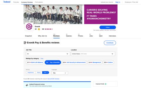 Working at Evonik: 63 Reviews about Pay & Benefits | Indeed ...