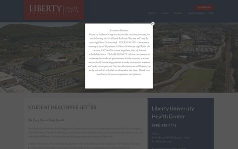 Liberty University Student Health Center: Home