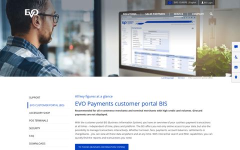 EVO customer portal BIS