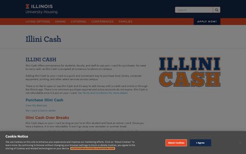 Illini Cash, University Housing at the University of Illinois