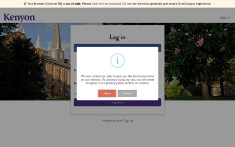 Log in | Kenyon College · GiveCampus