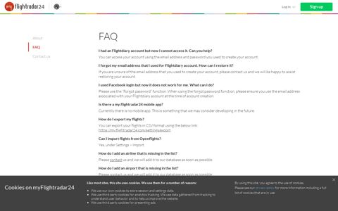 FAQ | myFlightradar24