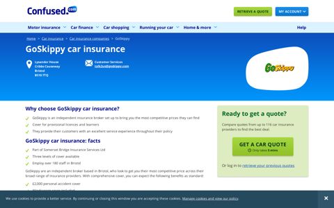 GoSkippy car insurance - Compare quotes - Confused.com