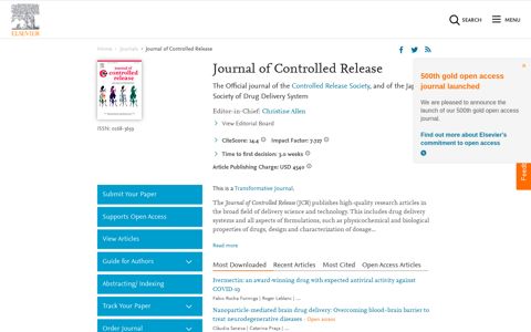 Journal of Controlled Release - Elsevier