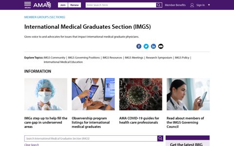 International Medical Graduates Section | IMGS | AMA