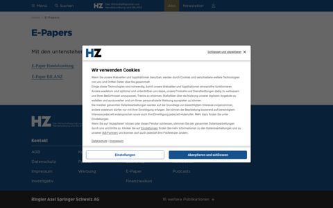 E-Papers - HZ - Handelszeitung.ch