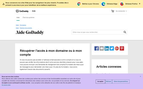 Regain access to my domain or my account | GoDaddy Help US