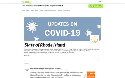 Important message for HealthSource RI customers (State of ...