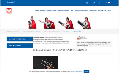 Students e-mail - Helpdesk IT