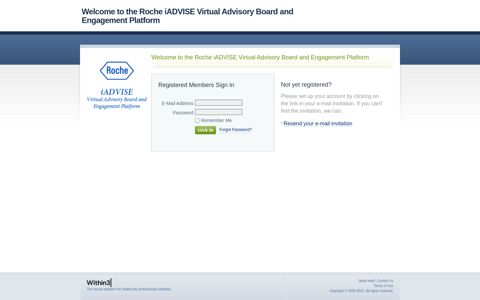 Roche iADVISE Virtual Advisory Board and Engagement ...