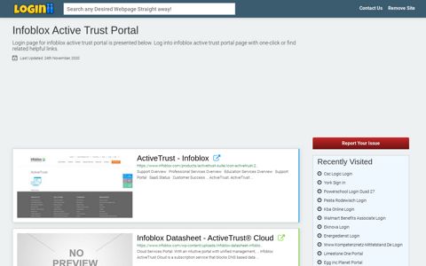 Infoblox Active Trust Portal - Loginii.com