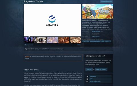 Ragnarok Online on Steam