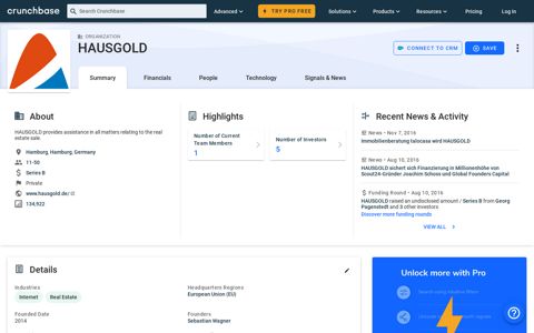 HAUSGOLD - Crunchbase Company Profile & Funding