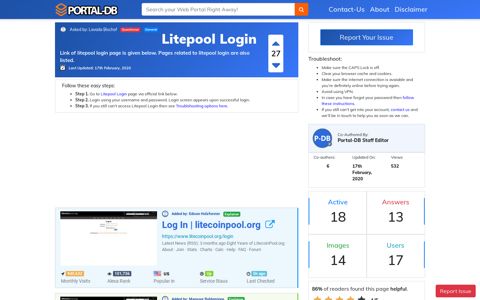 Litepool Login - Portal-DB.live