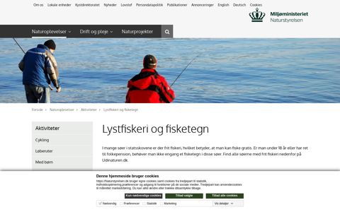 Lystfiskeri og fisketegn - Naturstyrelsen
