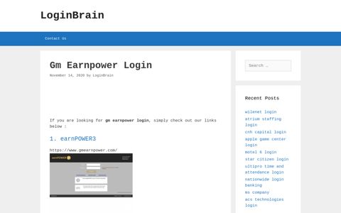 gm earnpower login - LoginBrain