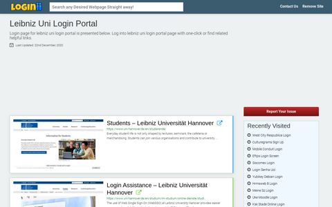 Leibniz Uni Login Portal - Loginii.com