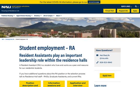 Student Employment – RA | Housing & Residence Life