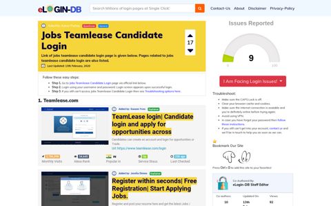 Jobs Teamlease Candidate Login
