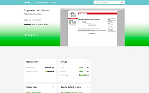 lekosystem.ekz.de - Login ekz Leko-System - Sur.ly