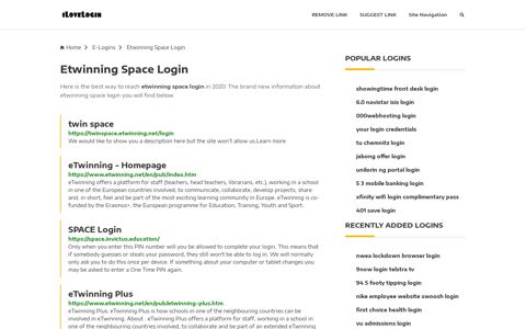 Etwinning Space Login ❤️ One Click Access - iLoveLogin