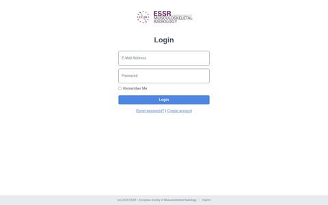 ESSR Member Area - European Society of Radiology