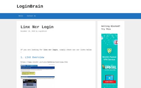 linx ncr login - LoginBrain