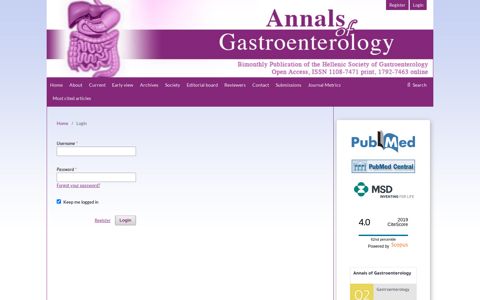 Login | Annals of Gastroenterology