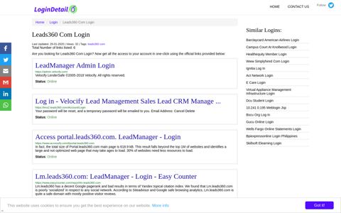 Leads360 Com Login LeadManager Admin Login - https ...