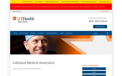 Lakeland Medical Associates | UT Health East Texas